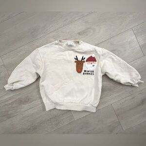 Zara Kids “We Are A Fun Family” Holiday Sweatshirt – Size 4-5 Years
